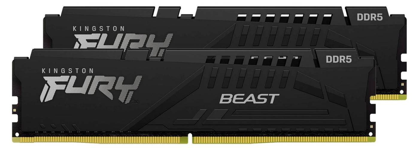 Память DDR Kingston FURY Beast Black DDR5 6400 32GB (2x16GB) (KF564C32BBEK2-32) - Фото 1