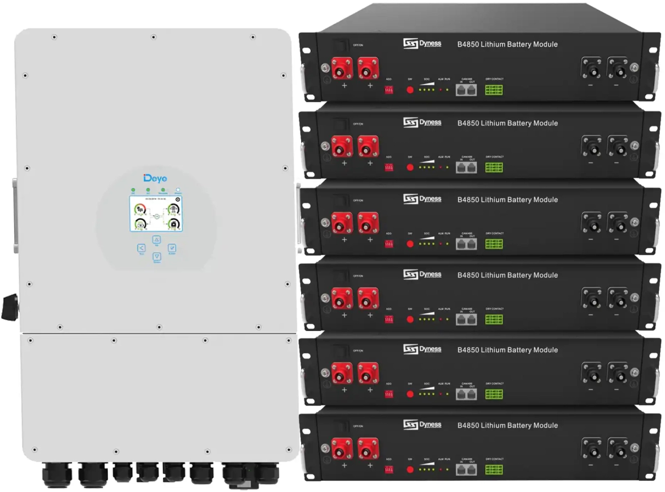 Система хранения энергии Deye SUN-12K-SG04LP3-EU-6DY14.4K-LFP-R - Фото 1