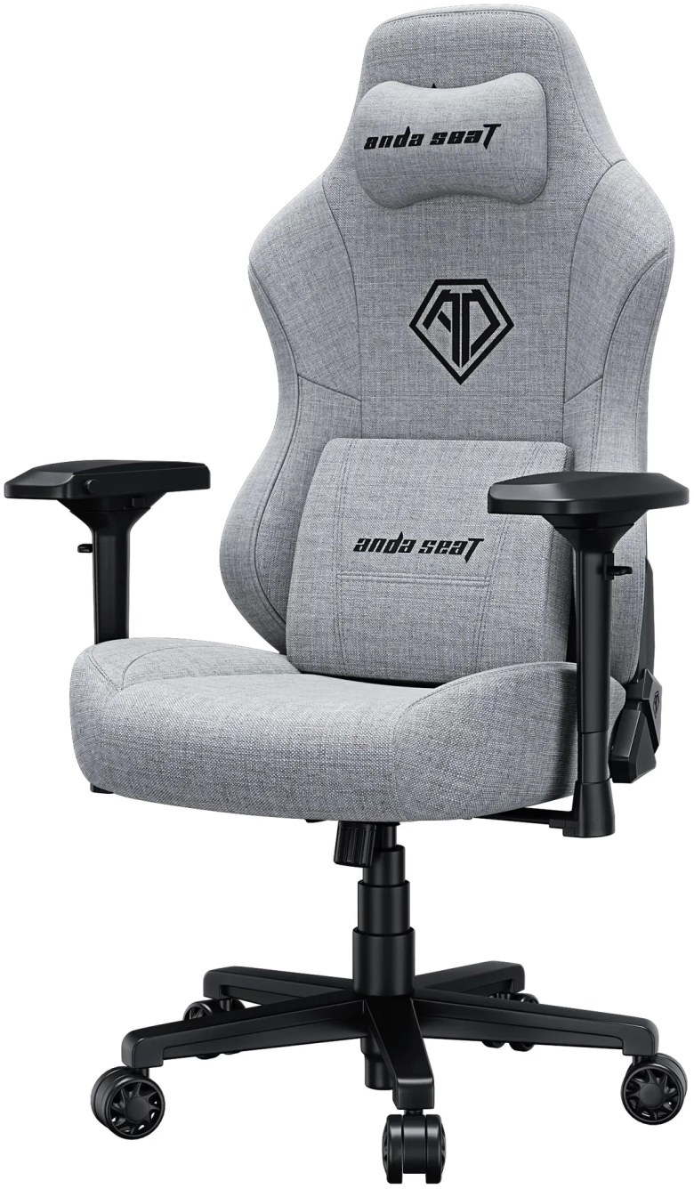 Кресло для геймеров Anda Seat Phantom 3 Pro Size L Grey Fabric (AD18YC-06-G-F) - Фото 1