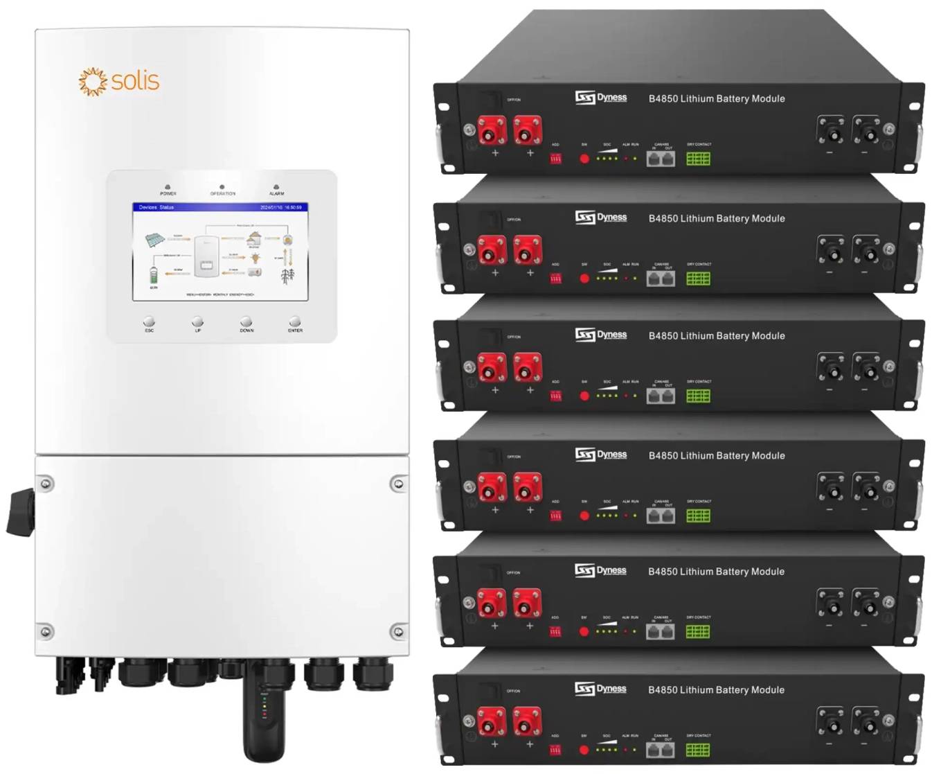 Система хранения энергии Solis S6-EH1P8K-L-PLUS-LDY14.4K1-LFP - Фото 1
