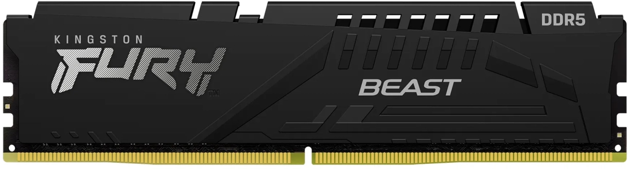 Память DDR Kingston FURY Beast Black DDR5-6000 16GB CL30-36-36 1.4V EXPO (KF560C30BBE-16) - Фото 1
