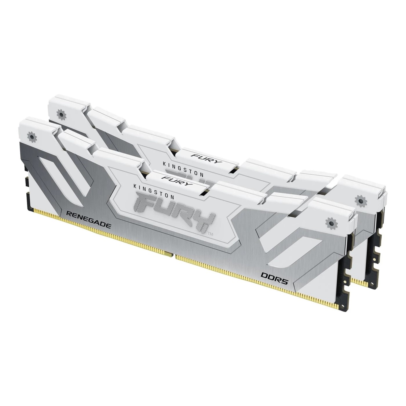 Память DDR Kingston FURY Renegade 48GB 8400MT/s DDR5 CL40 CUDIMM Kit of 2 White XMP (KF584CU40RWK2-48) - Фото 1