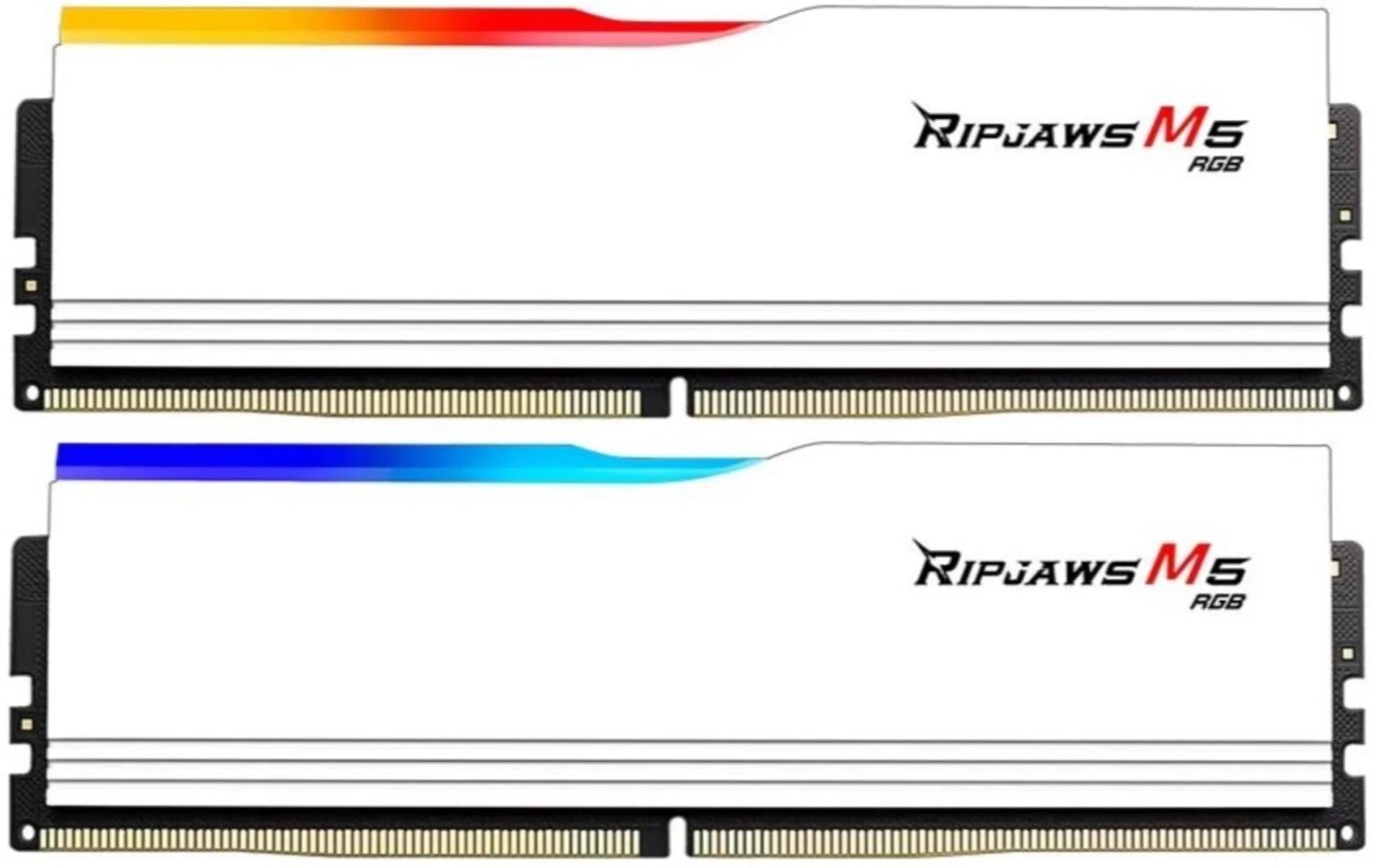 Память DDR G.Skill Ripjaws M5 RGB White DDR5-6000 32GB (2x16GB) (F5-6000J3636F16GX2-RM5RW) - Фото 1