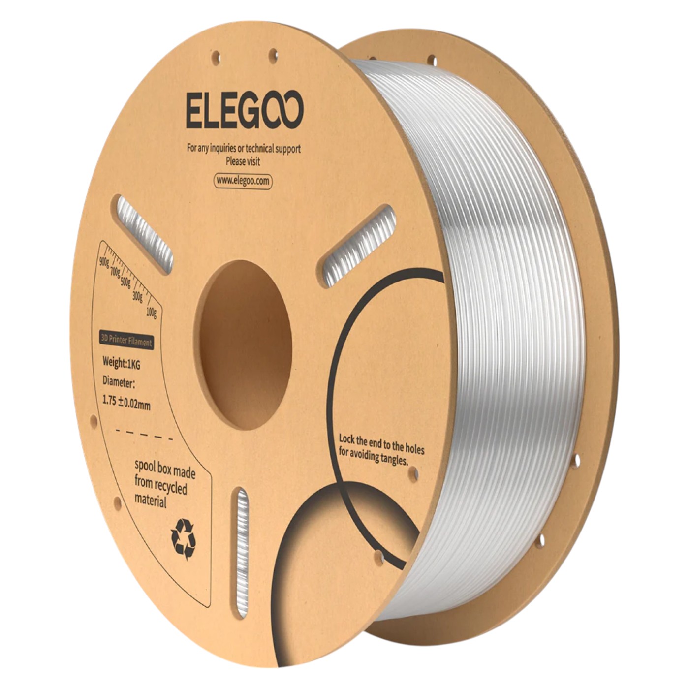 Нитка для PLA-картриджа Elegoo Filament 1.75 мм прозрачный (50.203.0514) - Фото 1