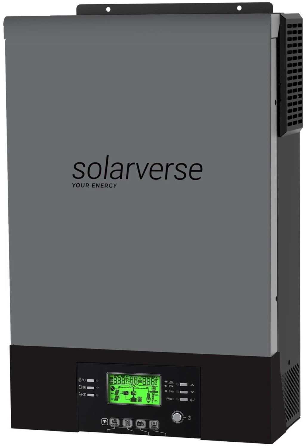 Інвертор гібридний сонячний Solarverse Flash (1ф, 6kW, 48V) (SV6048FH) - Фото 1
