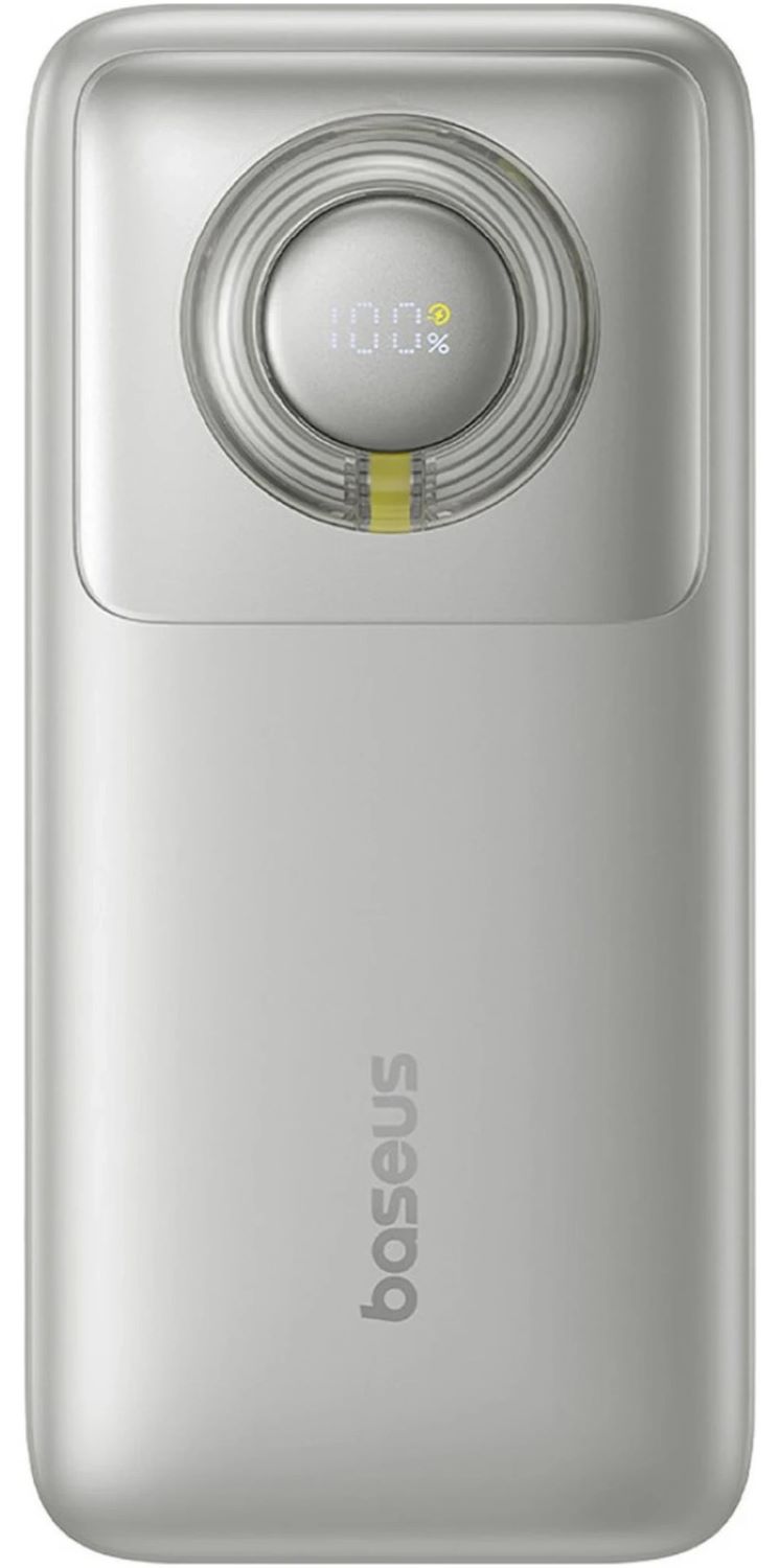 Батарея мобільна Baseus Free2Pull 20000mAh 65W USB-C Built-in USB-C Cable Grey (P10073700843-00) - Фото 1