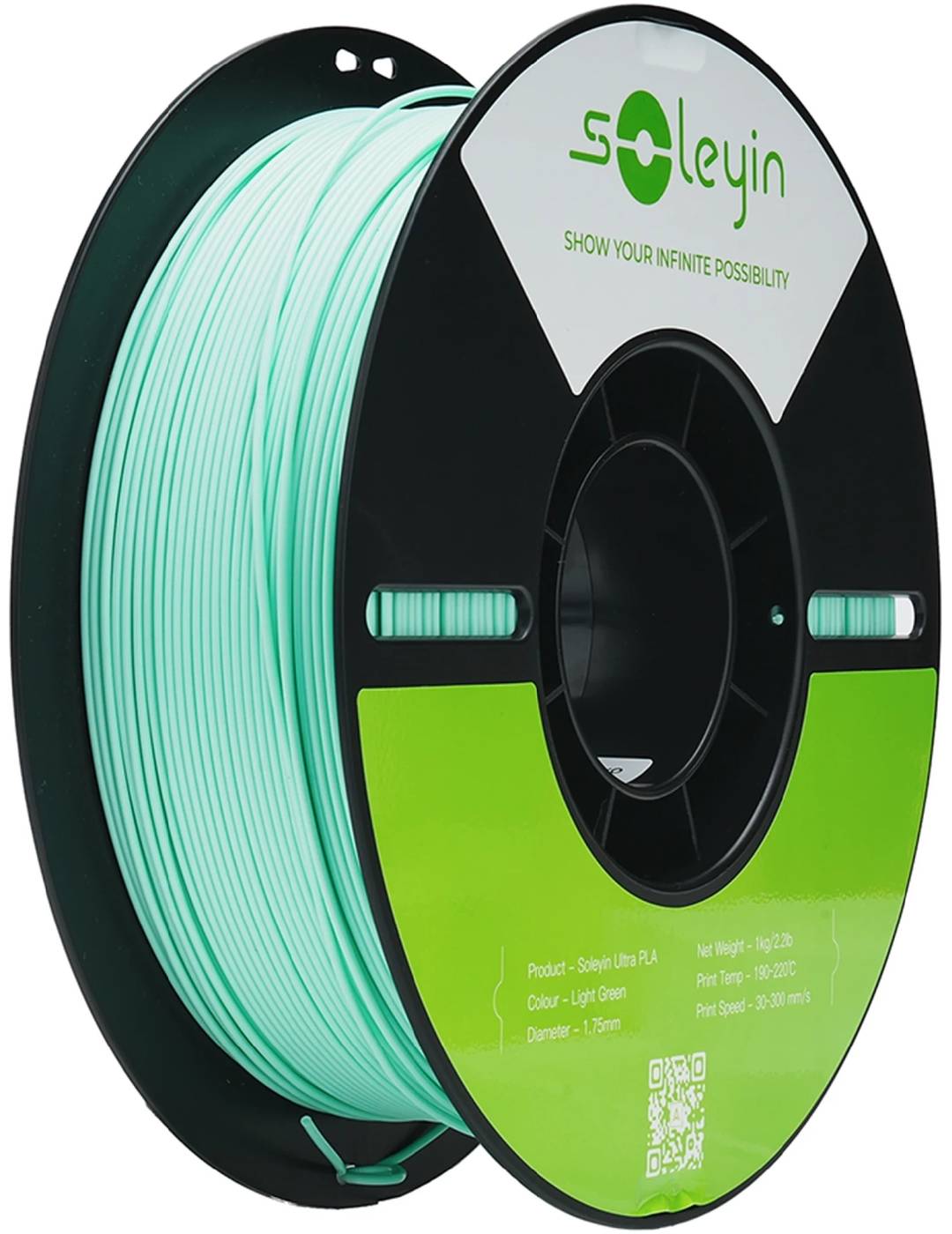 Нитка для PLA-картриджа Creality ULTRA Filament Soleyin 1.75мм светло-зеленый (3301010603) - Фото 1