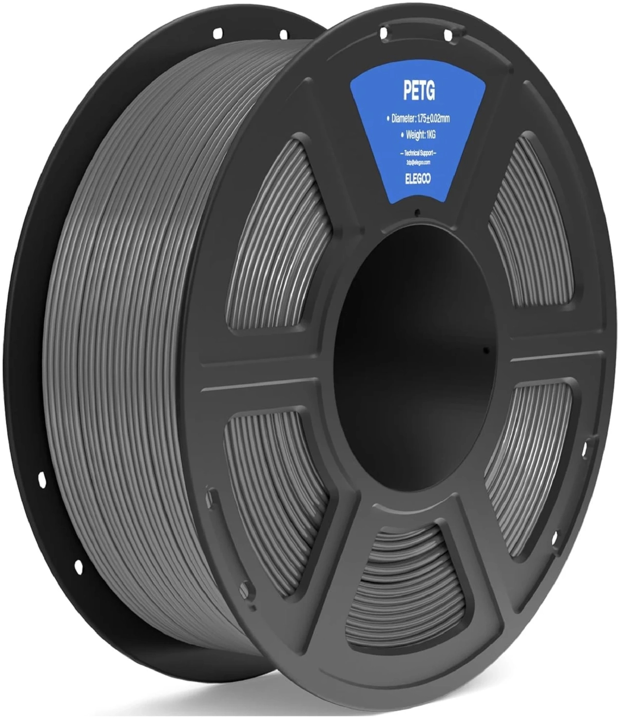 Нитка для PETG-картриджа Elegoo Filament 1.75мм темно-серый (50.203.0396) - Фото 1