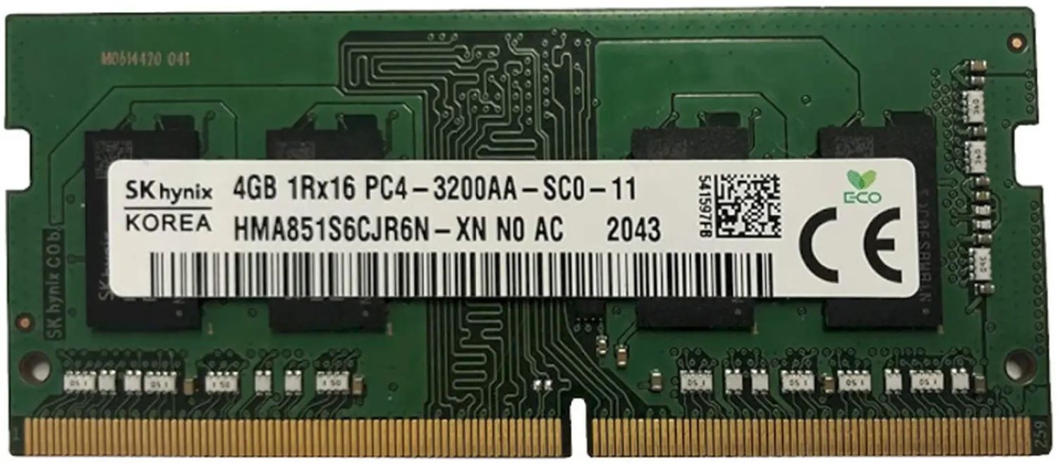 Память DDR Hynix DDR4-3200 4GB SODIMM (HMA851S6CJR6N-XNN0) - Фото 1