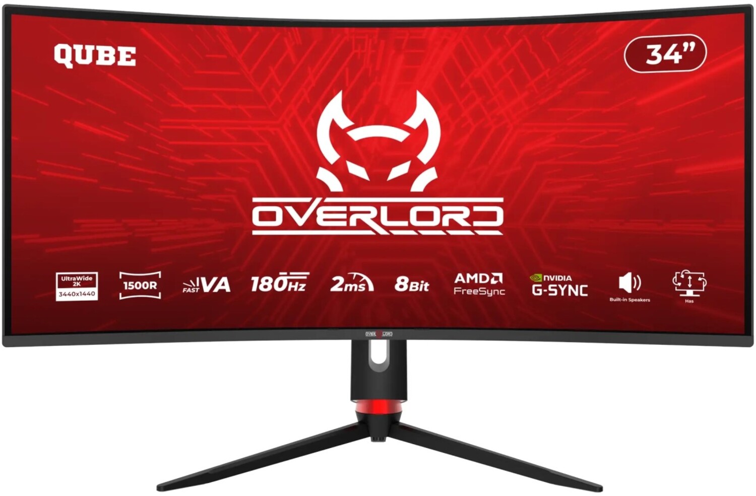 Монитор игровой QUBE Overlord C34UQ180H - Фото 1