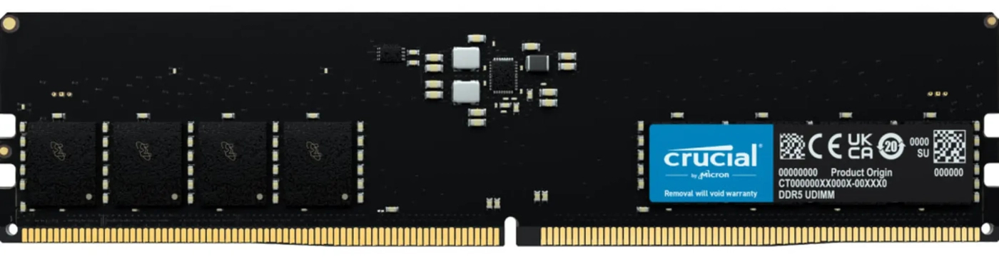 Купить Память DDR Crucial Micron DDR5-4800 8GB CL40 Tray (CT8G48C40U5T) - Фото 1 Память DDR Crucial Micron DDR5-4800 8GB CL40 Tray (CT8G48C40U5T) - Фото 1