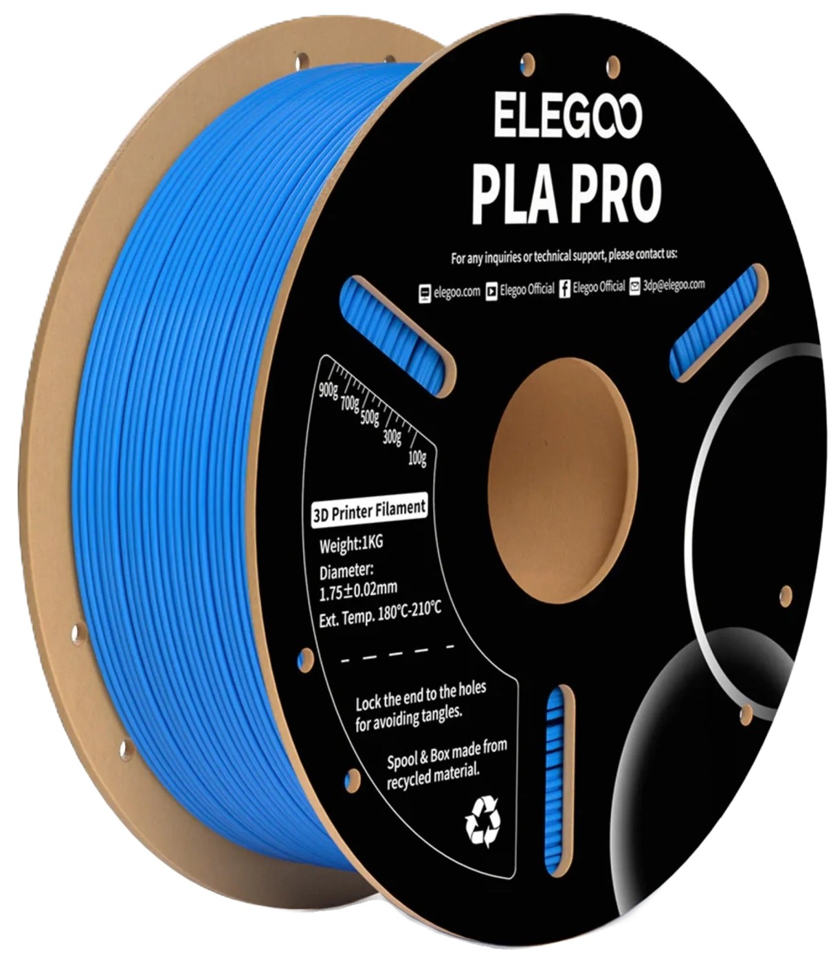 Нитка для PLA-картриджа Elegoo PLA PRO Filament 1.75мм світло-блакитний (50.203.0192) - Фото 1