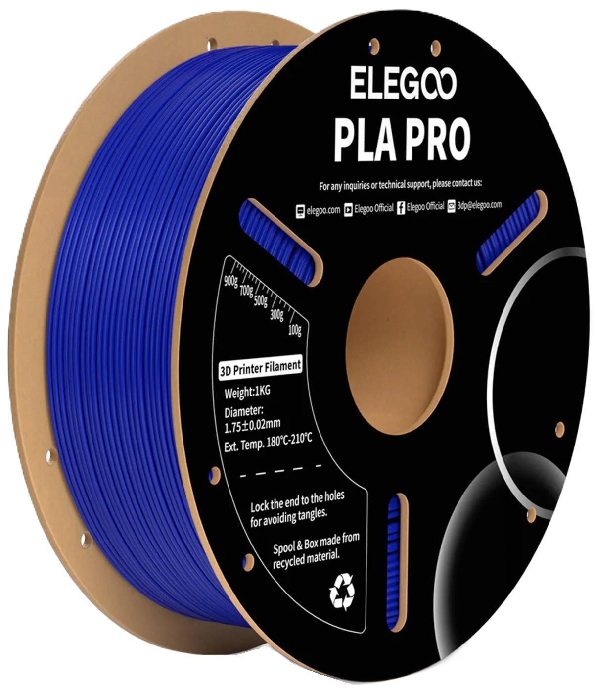 Нитка для PLA-картриджа Elegoo PLA PRO Filament 1.75мм синій (50.203.0191) - Фото 1