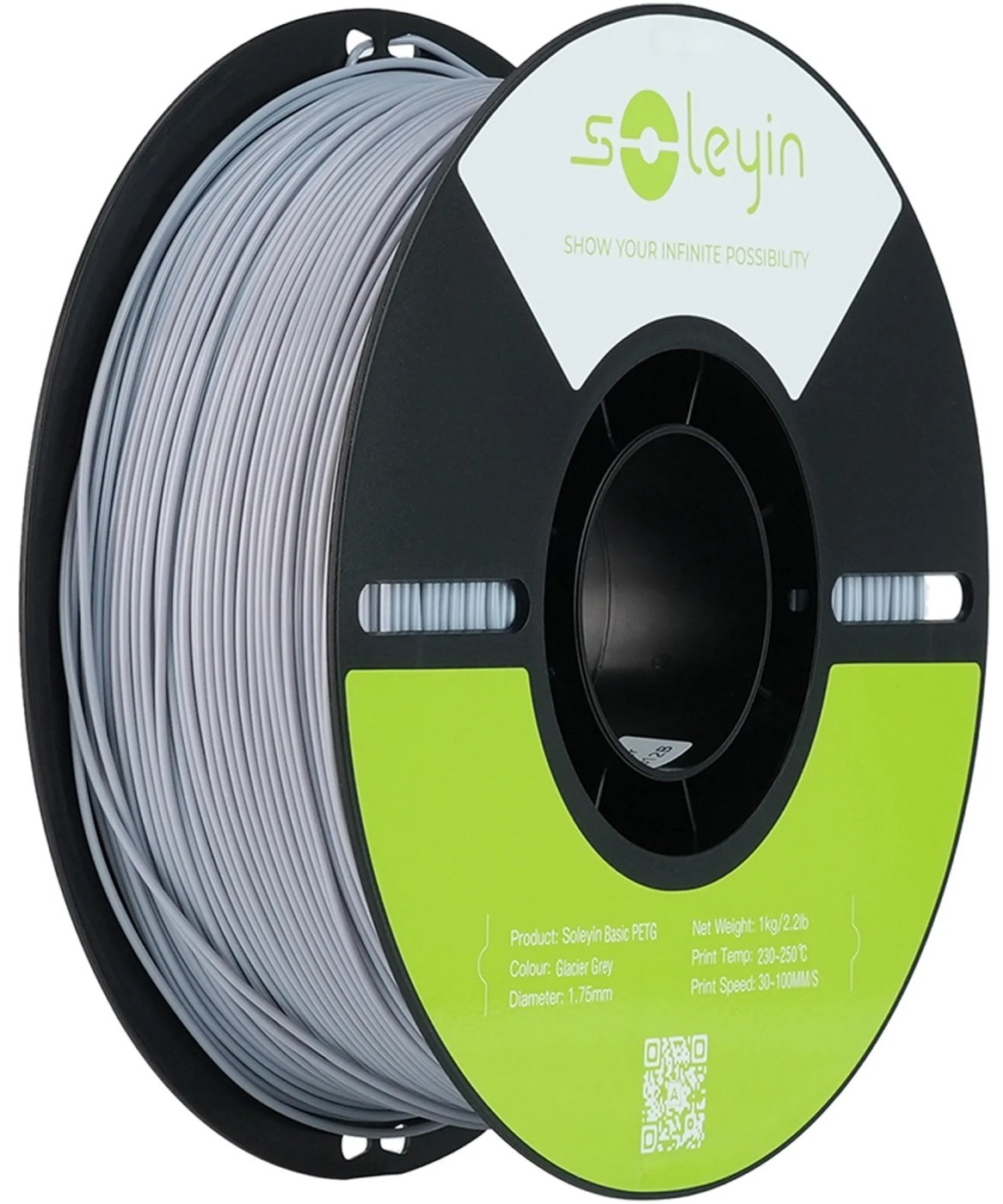 Нитка для PETG-картриджа Creality Filament Soleyin 1.75 мм льодяний сірий (3301030166) - Фото 1