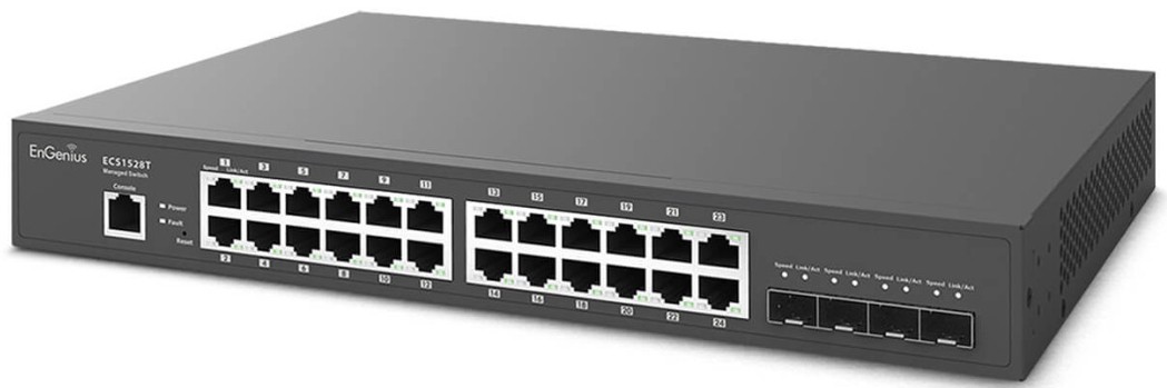 Коммутатор локальной сети (Switch) EnGenius ECS1528T (1402A0313301) - Фото 1