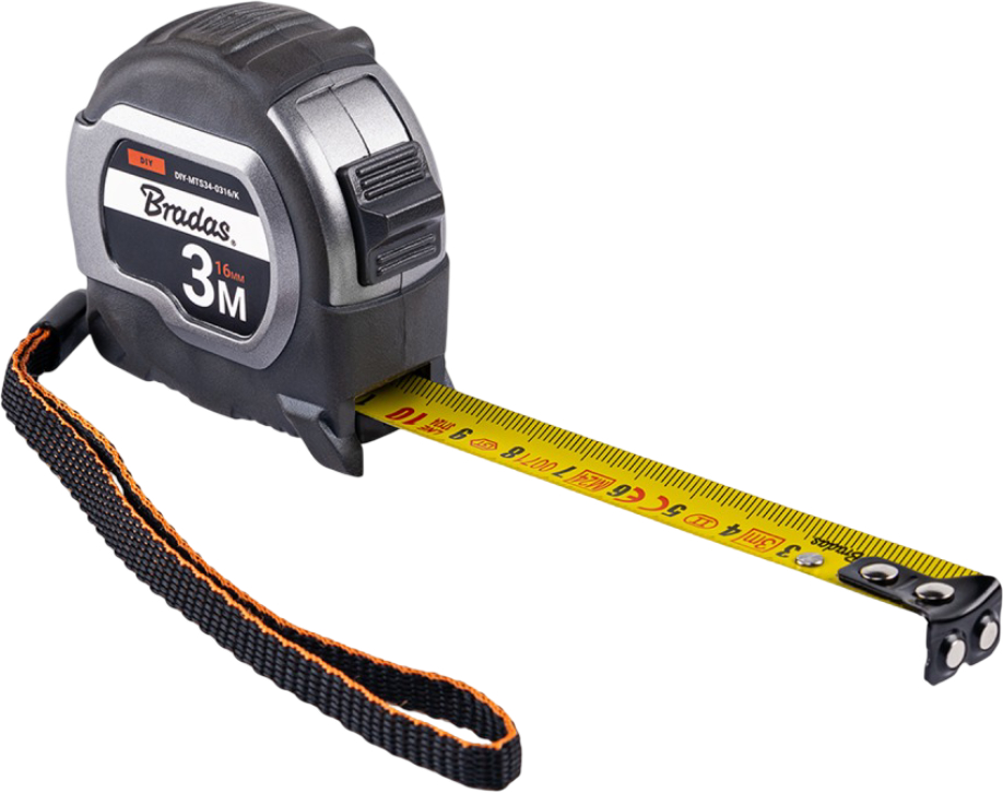 Купить Рулетка BRADAS COAL soft 3 м/16 мм (DIY-MTS34-0316/K) - Фото 1 Рулетка BRADAS COAL soft 3 м/16 мм (DIY-MTS34-0316/K) - Фото 1