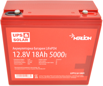 Аккумулятор для ИБП Merlion LiFePO4 12.8V 18AH (4S3P/BMS-20A) (LFP12.8-18US) - Фото 1