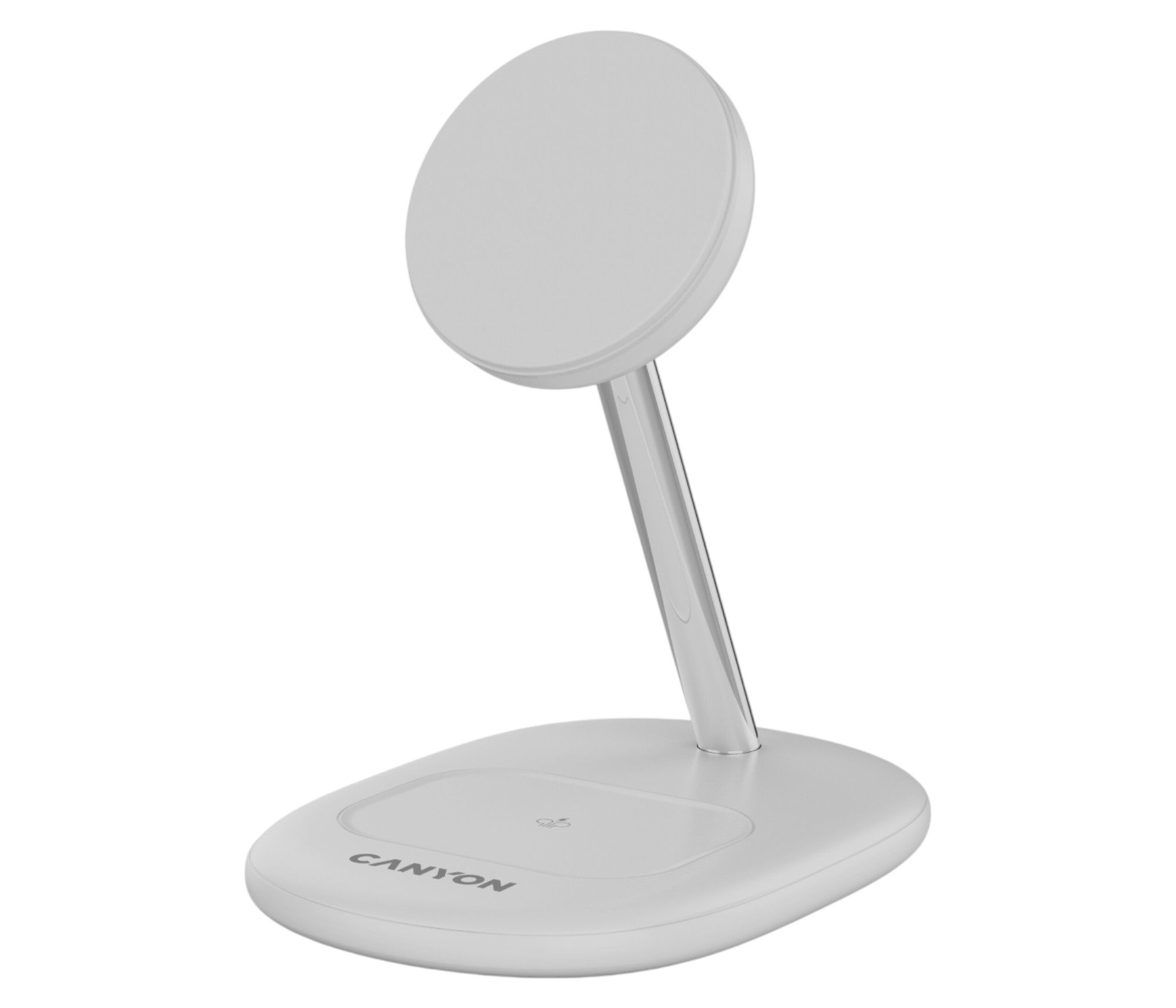 Беспроводное зарядное устройство Canyon WCS-205 15W Qi2 2in1 White (CNS-WCS205W) - Фото 1