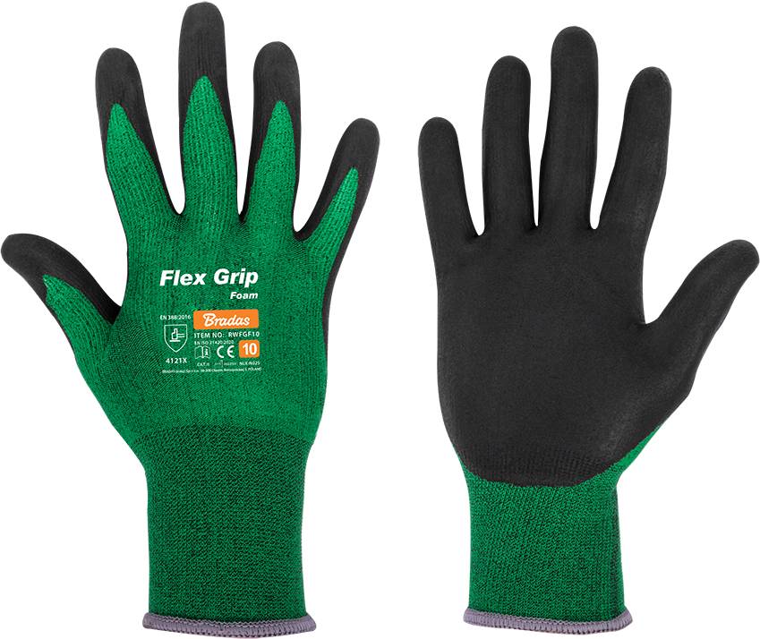 Рукавички садові BRADAS FLEX GRIP FOAM розмір 9 (RWFGF9) - Фото 1