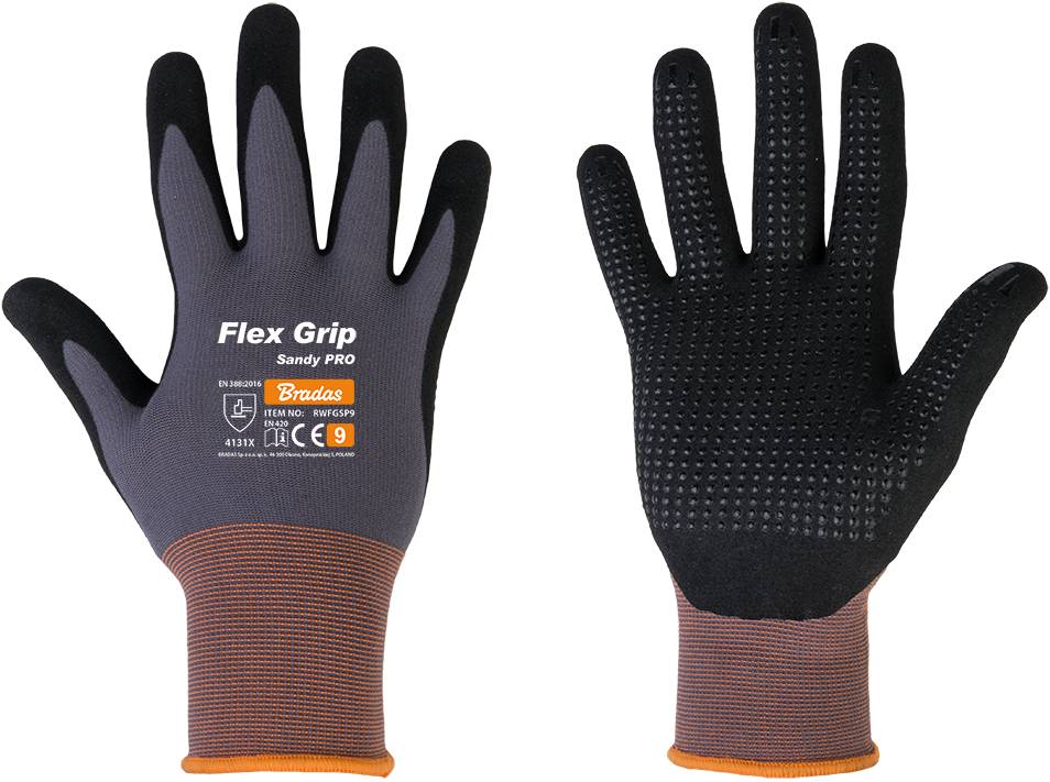 Рукавички садові BRADAS FLEX GRIP SANDY PRO розмір 11 (RWFGSP11) - Фото 1