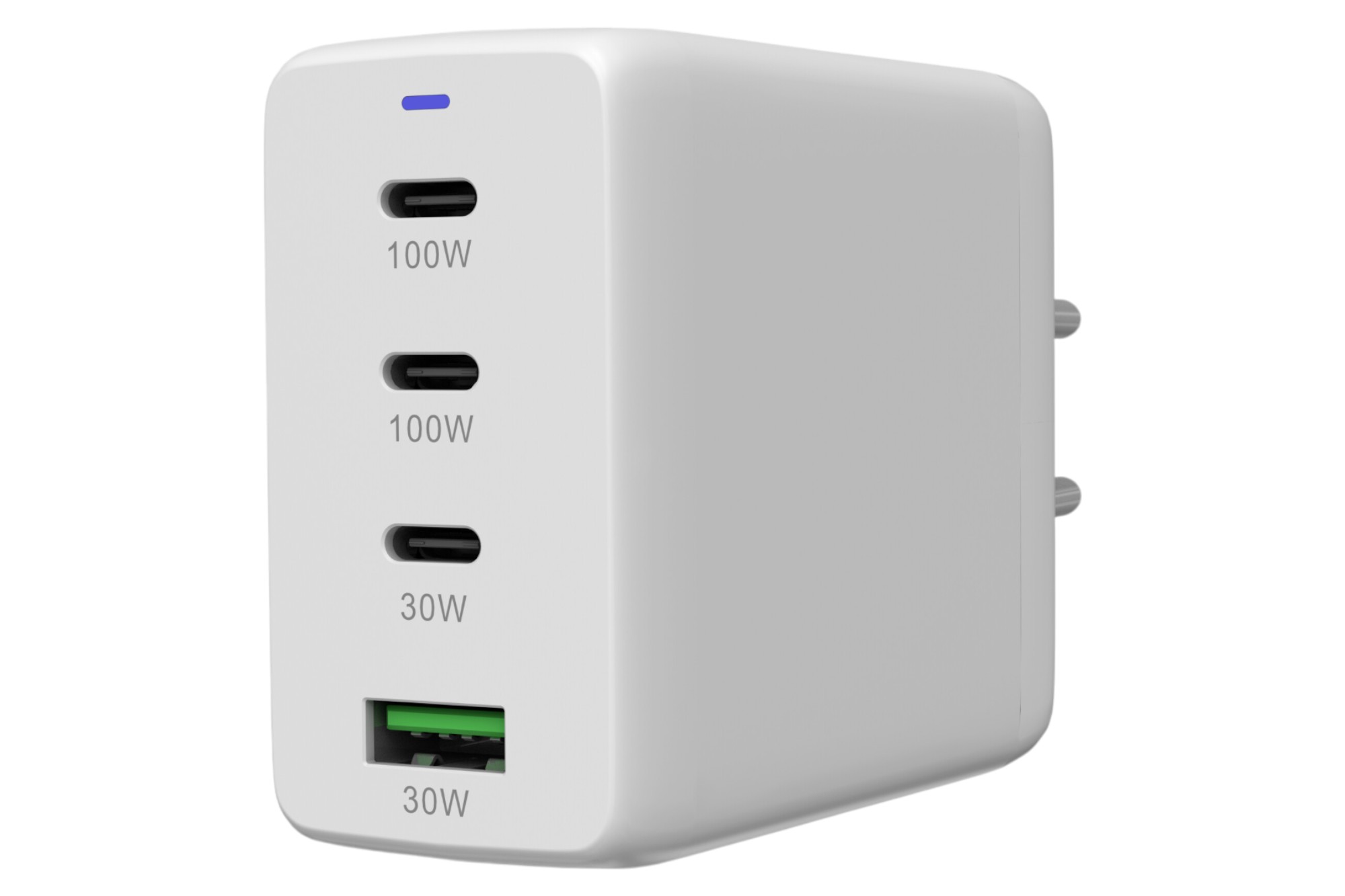 Сетевое зарядное устройство Canyon CU100ACC GaN 100W 3xPD 1xQC EU White (CNS-CUW100ACC) - Фото 1