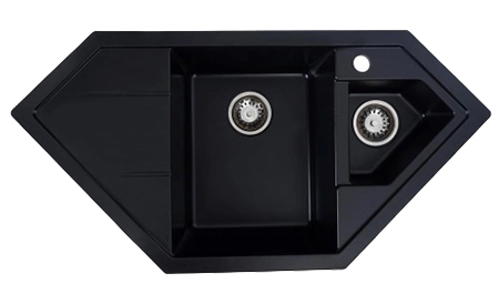 Мойка кухонная Platinum 9950 PANDORA матовая Черная - Фото 1