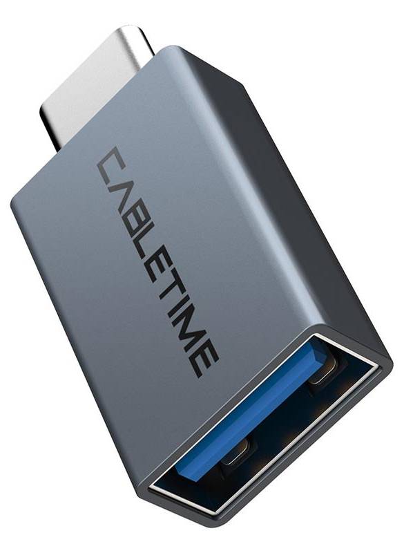 Перехідник Cabletime USB USB Type-C V 3.0 (F/M) OTG Black (CP76G) - Фото 1