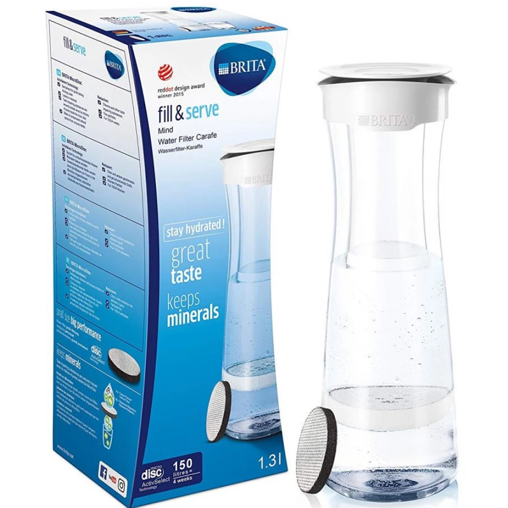 Фильтр-кувшин Brita 1300 мл Бело-графитовый - Фото 1