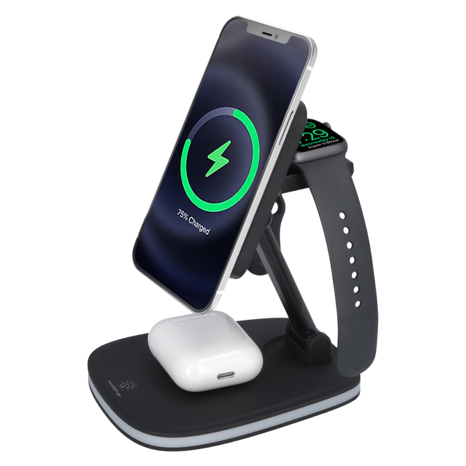 Беспроводное зарядное устройство Ailink MagSafe Dock Station 3in1 AI-MagDock-3in1bk) - Фото 1