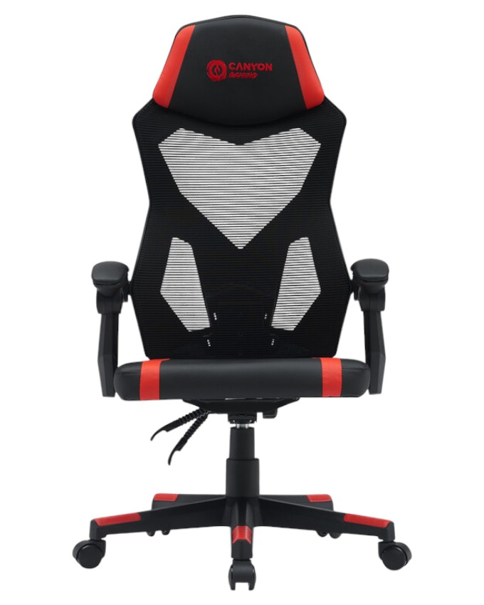 Кресло для геймеров Canyon Flow MCH01 Mesh Black Red (CNE-MCH01R) - Фото 1