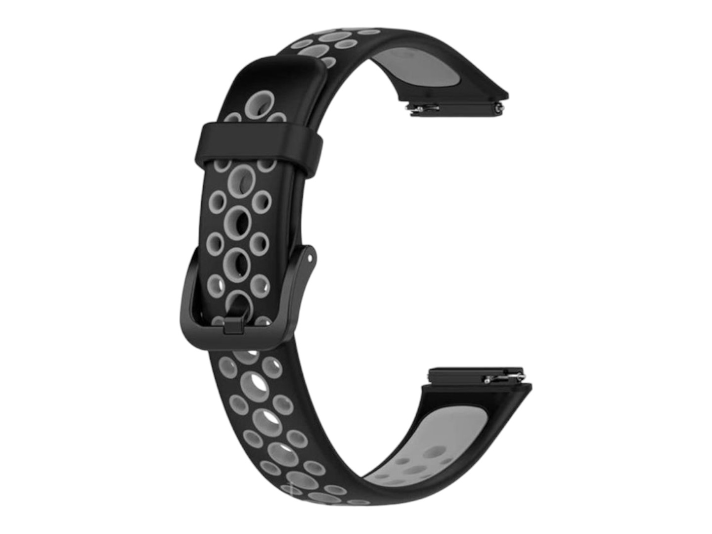 Ремешок для фитнес-браслета BeCover Vents Style for Huawei Band 7/Honor Band 7 Black-Gray (709438) - Фото 1