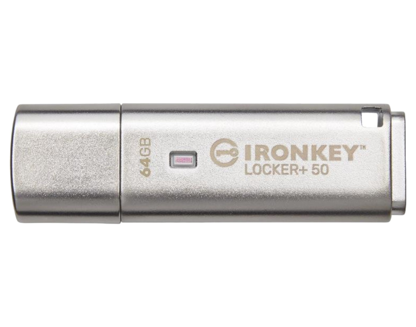 Флеш USB Kingston 3.2 64GB IronKey Locker+ 50 (IKLP50/64GB) - Фото 1
