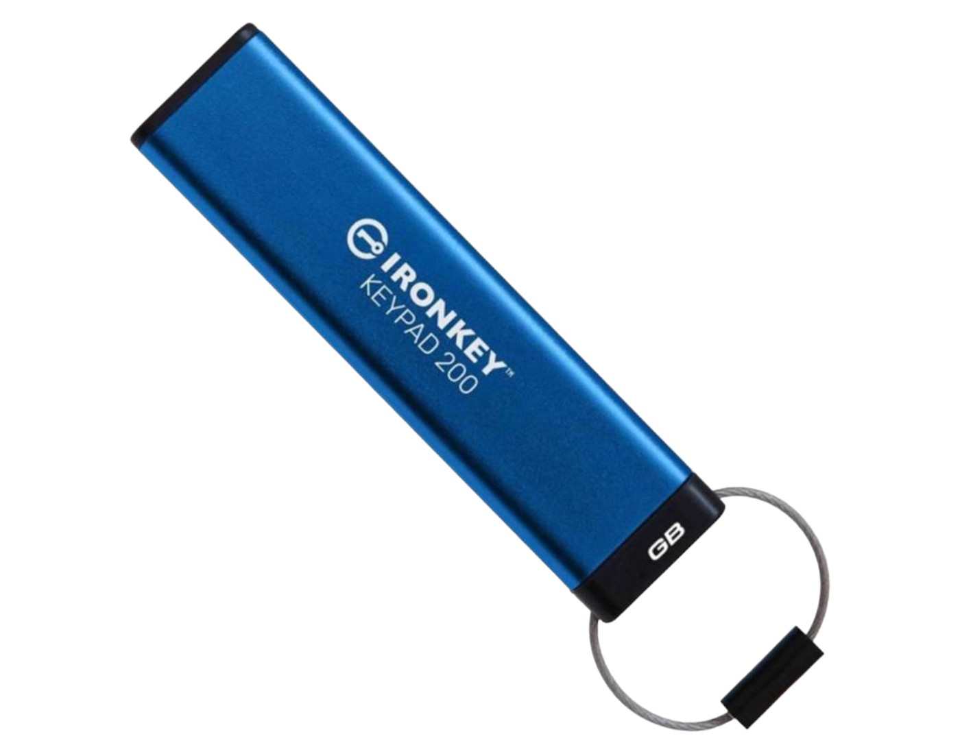 Флеш USB Kingston 3.2 32GB IronKey Keypad 200 Type-A Blue (IKKP200/32GB) - Фото 1