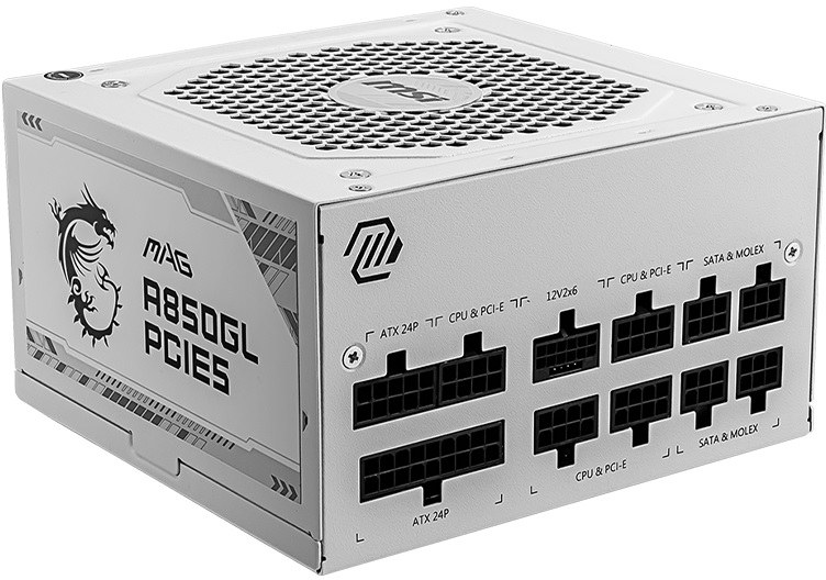 Блок живлення для ПК MSI MAG A850GL PCIE5 WHITE - Фото 1