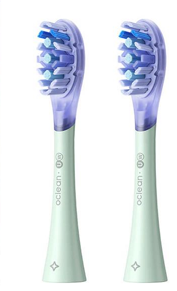 Насадка для зубной щетки Oclean UW01 G02 Ultra White Brush Head Green 2 шт. (6970810553529) - Фото 1