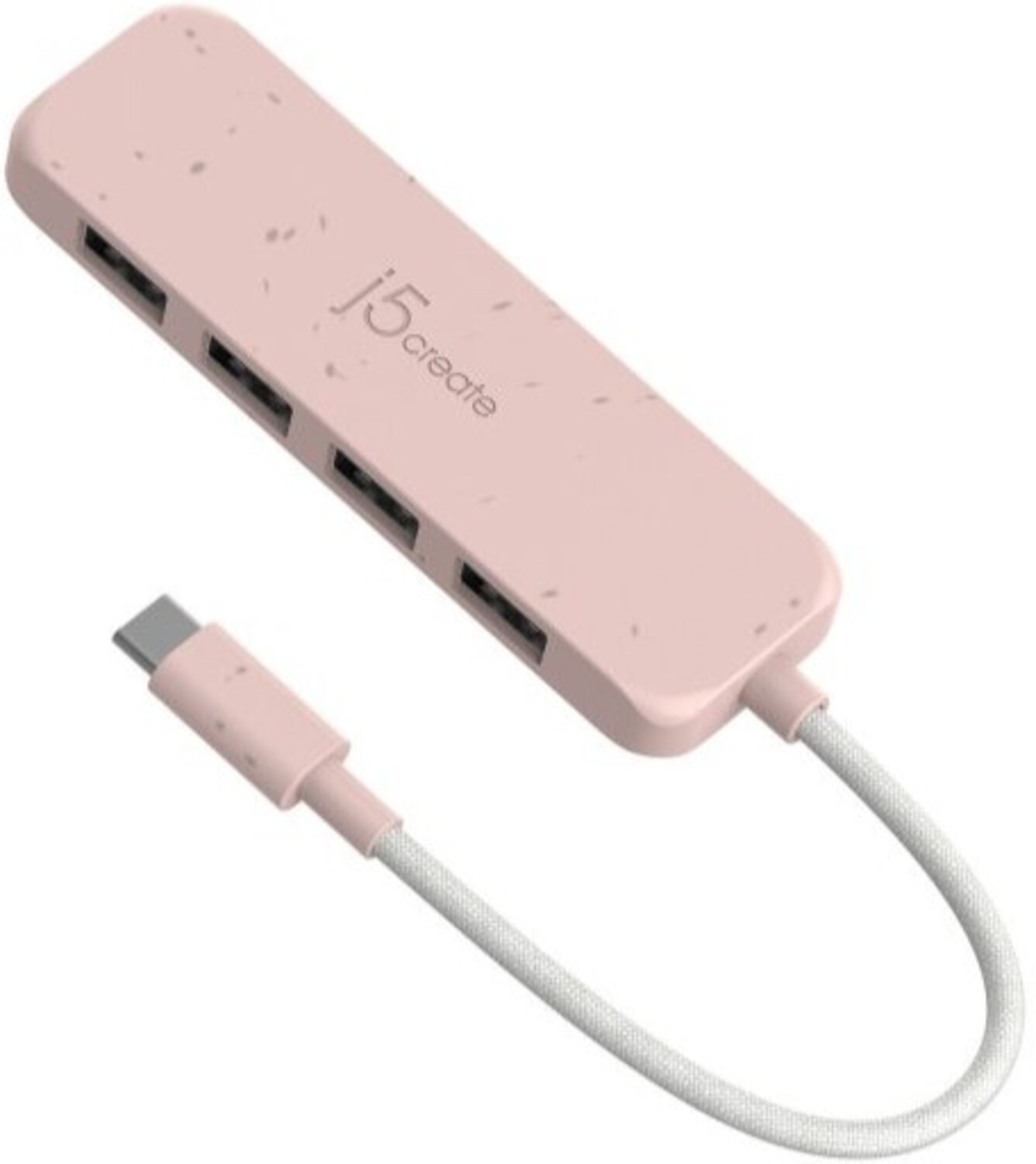 Хаб USB J5create USB 3.2 USB-С 4 USB-A Earth Rose (JCH341ER-N) - Фото 1
