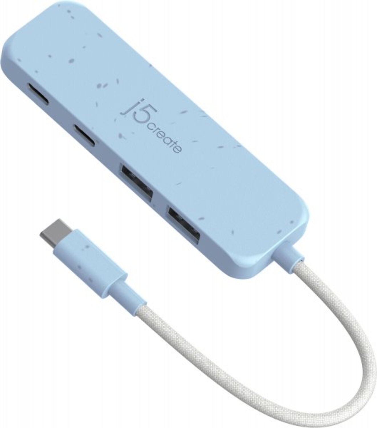 Хаб USB J5create USB 3.2 USB-С 2 USB-A/2 USB-С Fresh Cyan (JCH342EC-N) - Фото 1