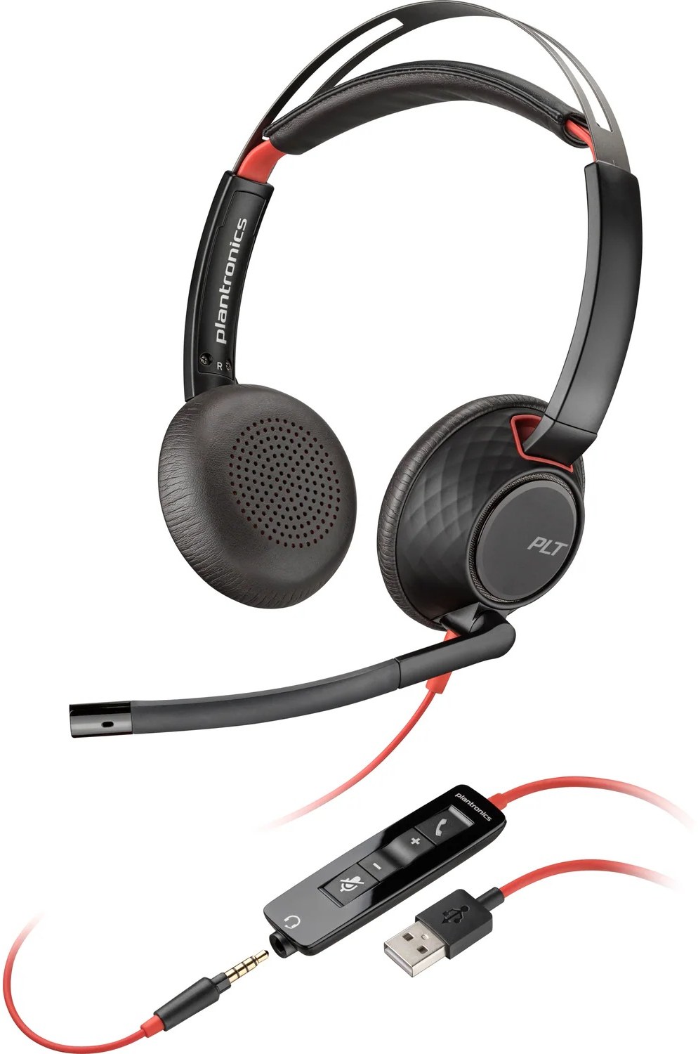 Гарнитура проводная Poly BlackWire 5220 USB-A HS Stereo (80R97AA) - Фото 1