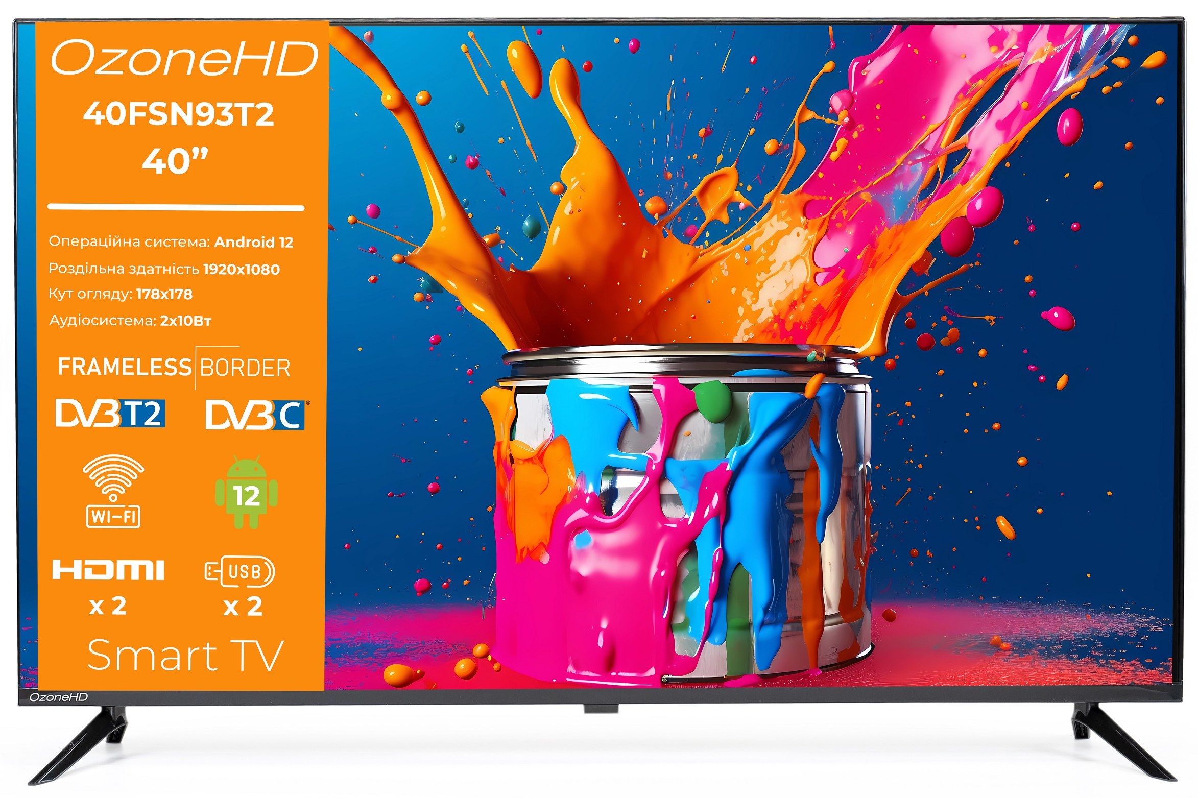 Телевизор Ozone 40FSN93T2 - Фото 1