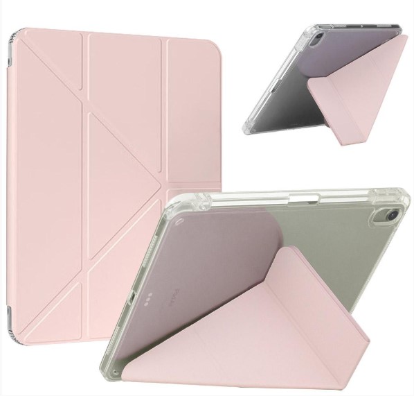 Чохол для планшета BeCover Ultra Slim Origami Transparent з кріпленням Apple iPad 10.9" (2022/2024)/iPad (А16) 2025 11" Pink (712940) - Фото 1