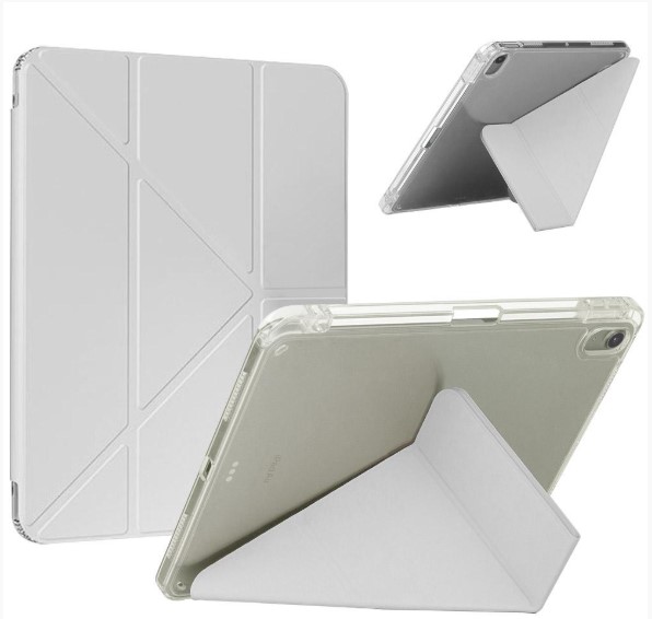 Чохол для планшета BeCover Ultra Slim Origami Transparent з кріпленням Apple iPad 10.9" (2022/2024)/iPad (А16) 2025 11" Gray (712939) - Фото 1