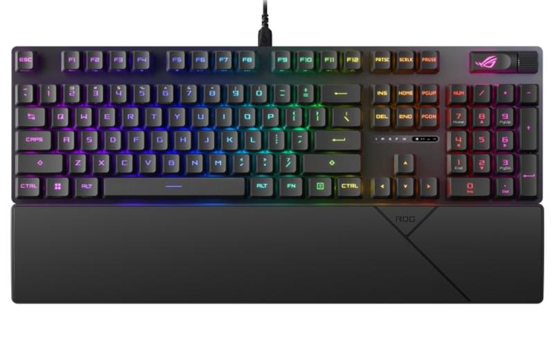 Клавиатура проводная игровая Asus ROG Strix Scope II RX Red EN/UK RGB Black (90MP0350-BKMA00) - Фото 1