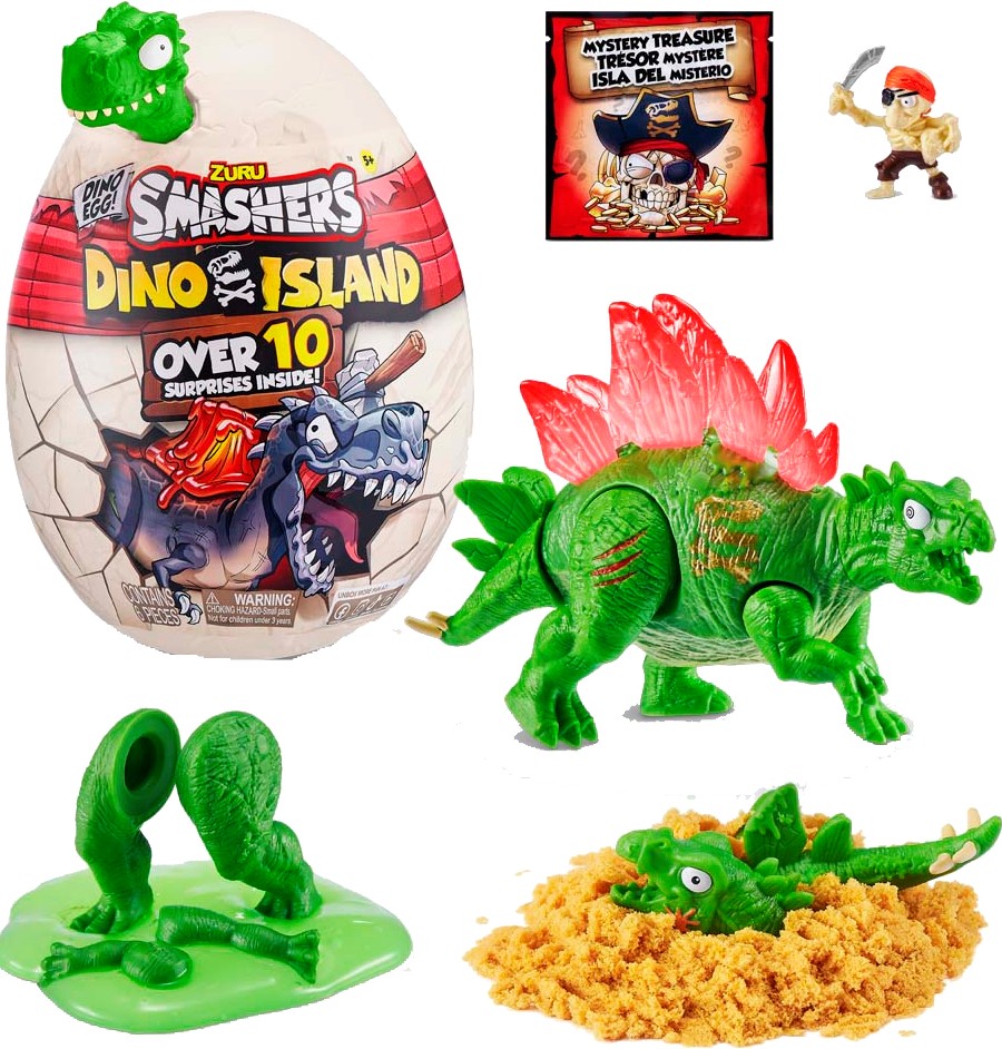 Динозавр Smashers Mini Dino Island з аксесуарами-D (Смешерс Міні Діно Айленд) (7486D) - Фото 1