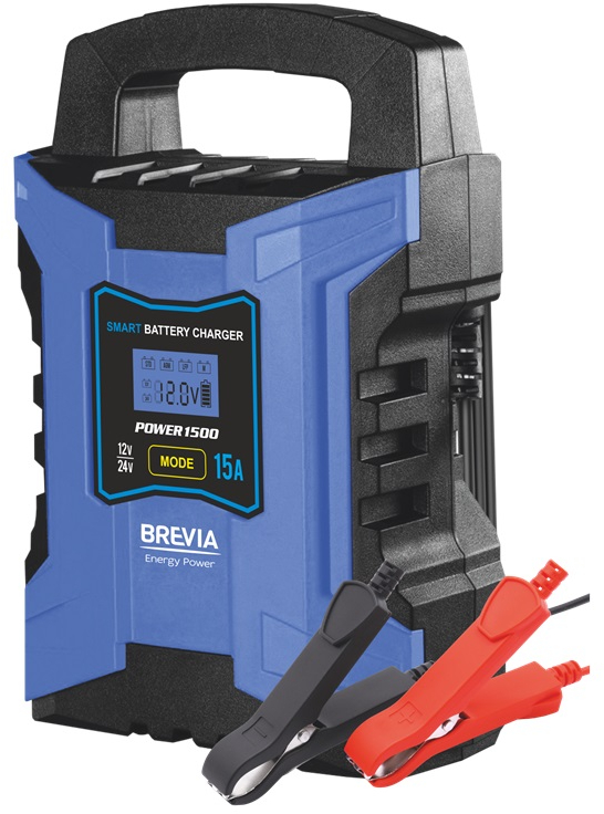 Пускозарядное устройство Brevia POWER1500 15A 12V/24V 10-300Ah (21500EP) - Фото 1