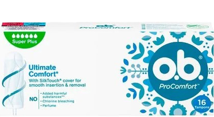 Тампоны гигиенические o.b. ProComfort Super 16 шт. (3574661331164) - Фото 1