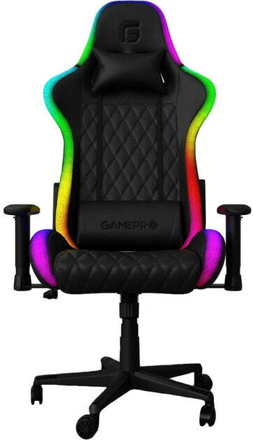 Кресло для геймеров GamePro Hero RGB (GC-700-Black) - Фото 1
