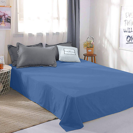 Простынь евро Zastelli бязь19-4150 Dark Blue 220х240 (16970) - Фото 1