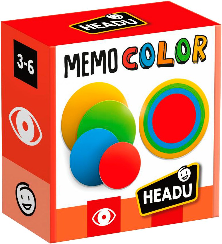 Настольная игра развивающая (3-4 года) Headu "Мемо цвета" (MU51289) - Фото 1
