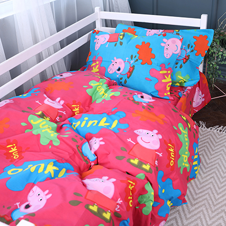 Комплект постільної білизни дитячий MirSon 143х210 см Kids Time 17-0507 Peppa Бязь (2200007075096) - Фото 1