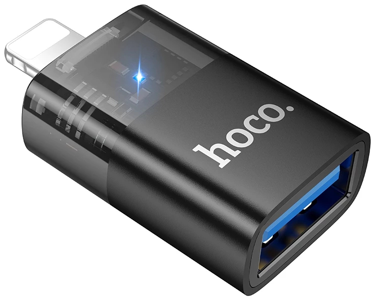 Переходник HOCO UA36 iP male to USB female OTG Black (6942007647151) - Фото 1